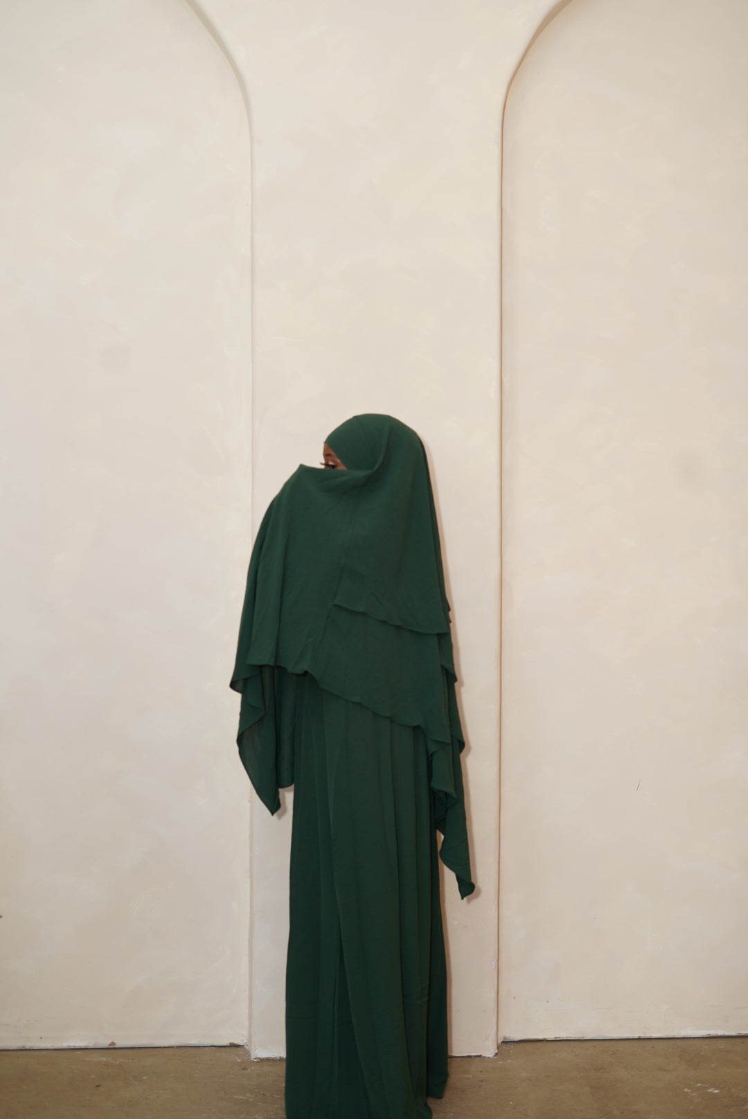 Forest Green Abaya & Khimar Set