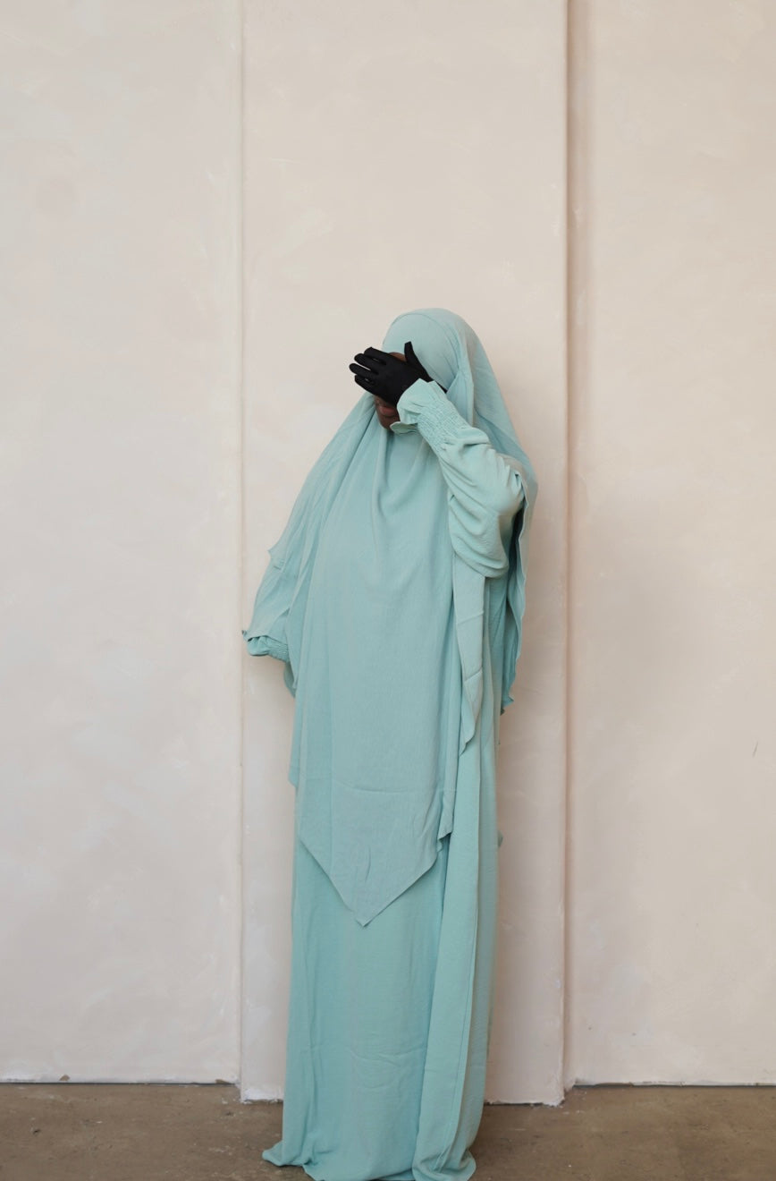 Mint Abaya & Khimar Set